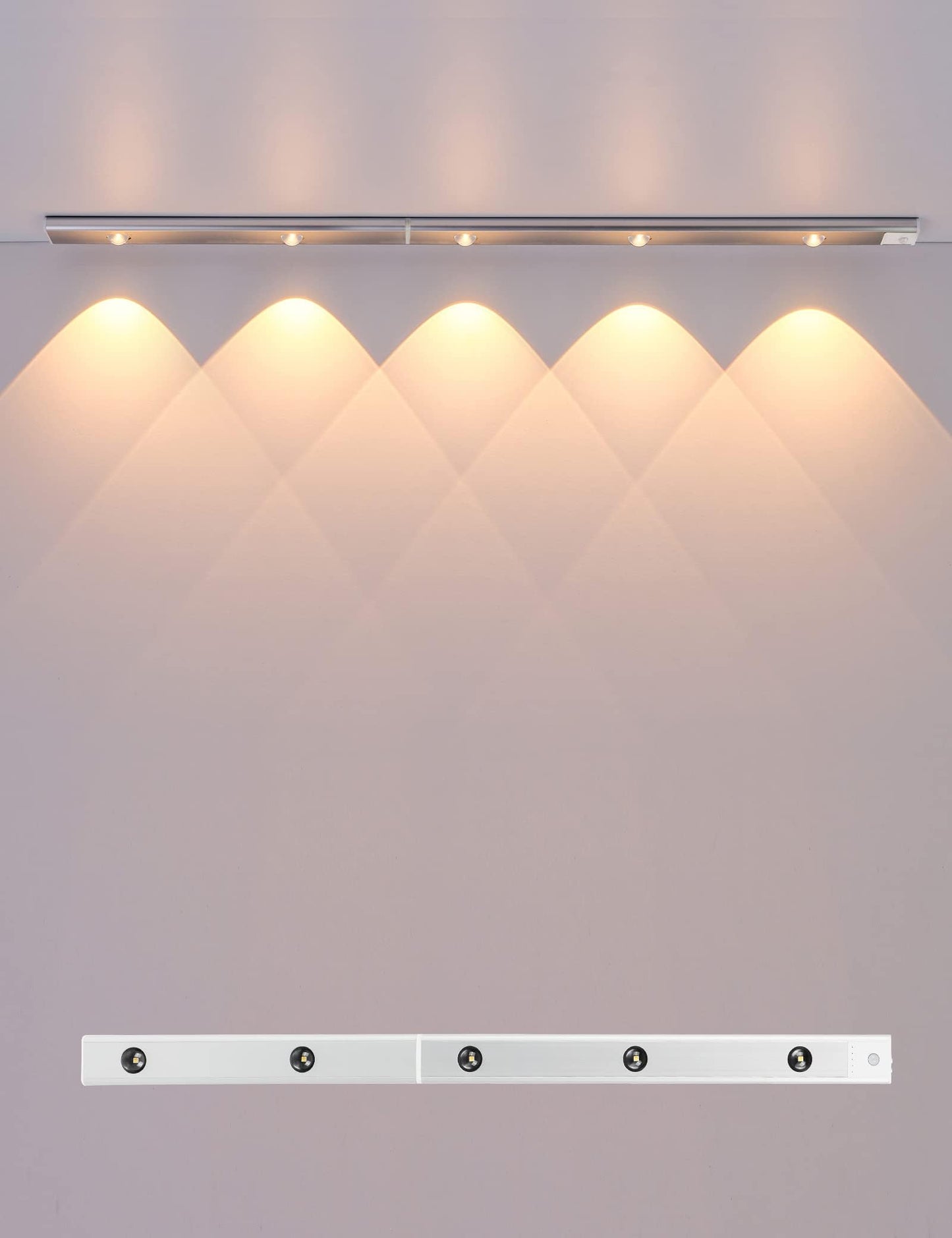 Capteur de mouvement lumière LED capteur lampe sans fil Ultra mince USB LED pour armoires de cuisine chambre armoire éclairage intérieur veilleuse