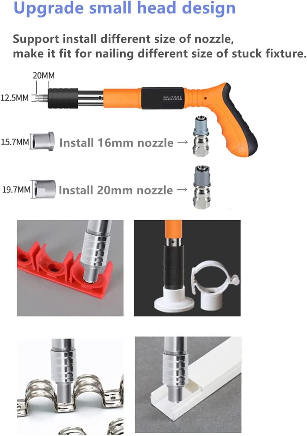 Mini pistolet à ongles manuel en acier tres puissant