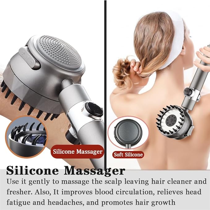 Pomme de douche filtrée haute pression multifonctionnelle avec 3 modes