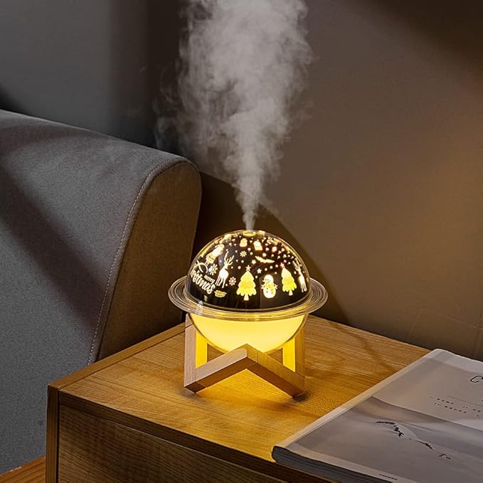 Humidificateur pour chambre 2 en 1 Projecteur d'étoiles Lampe galaxie Froid et toux Diffuseur de brume d'huile fraîche