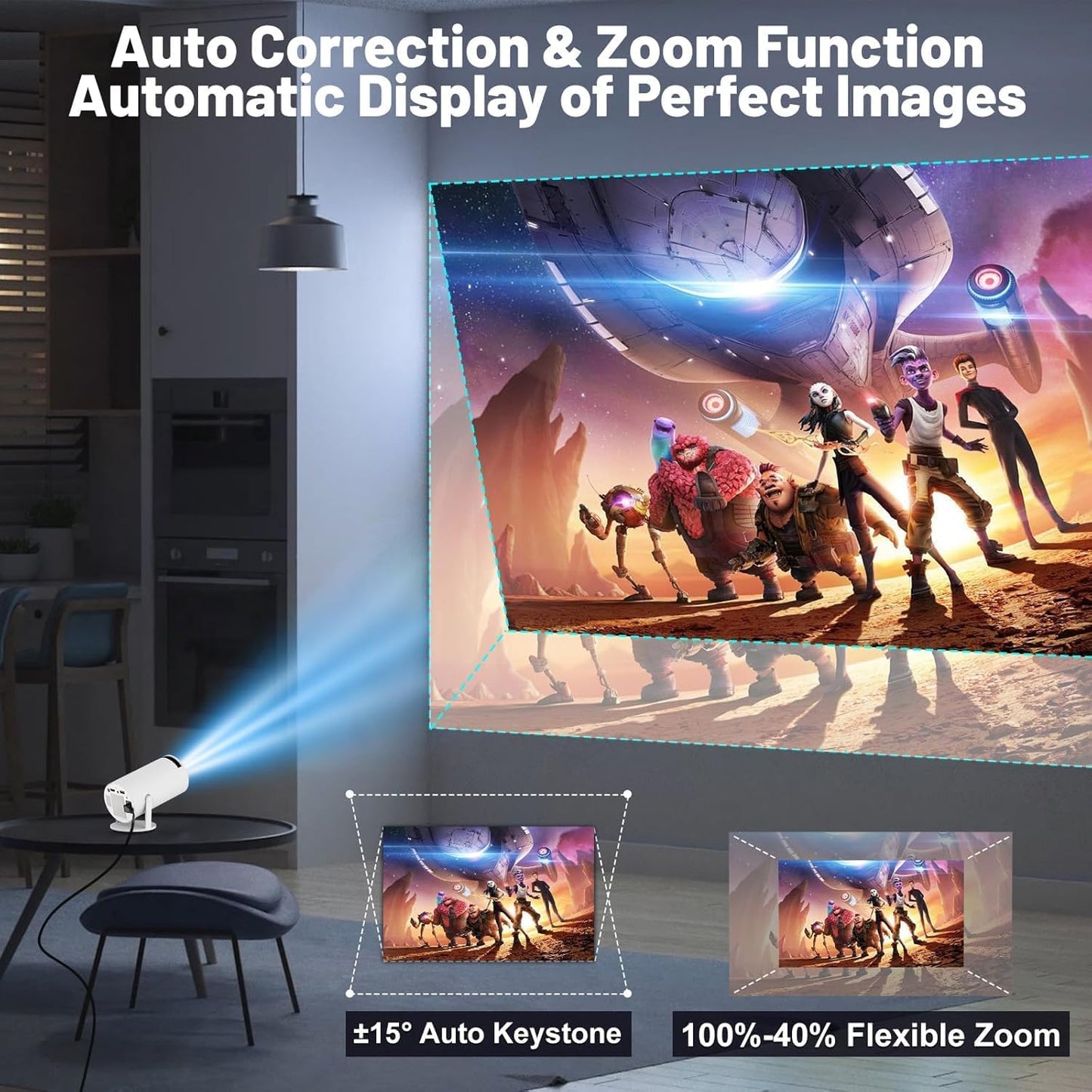 Mini Projecteur 4K Supportée