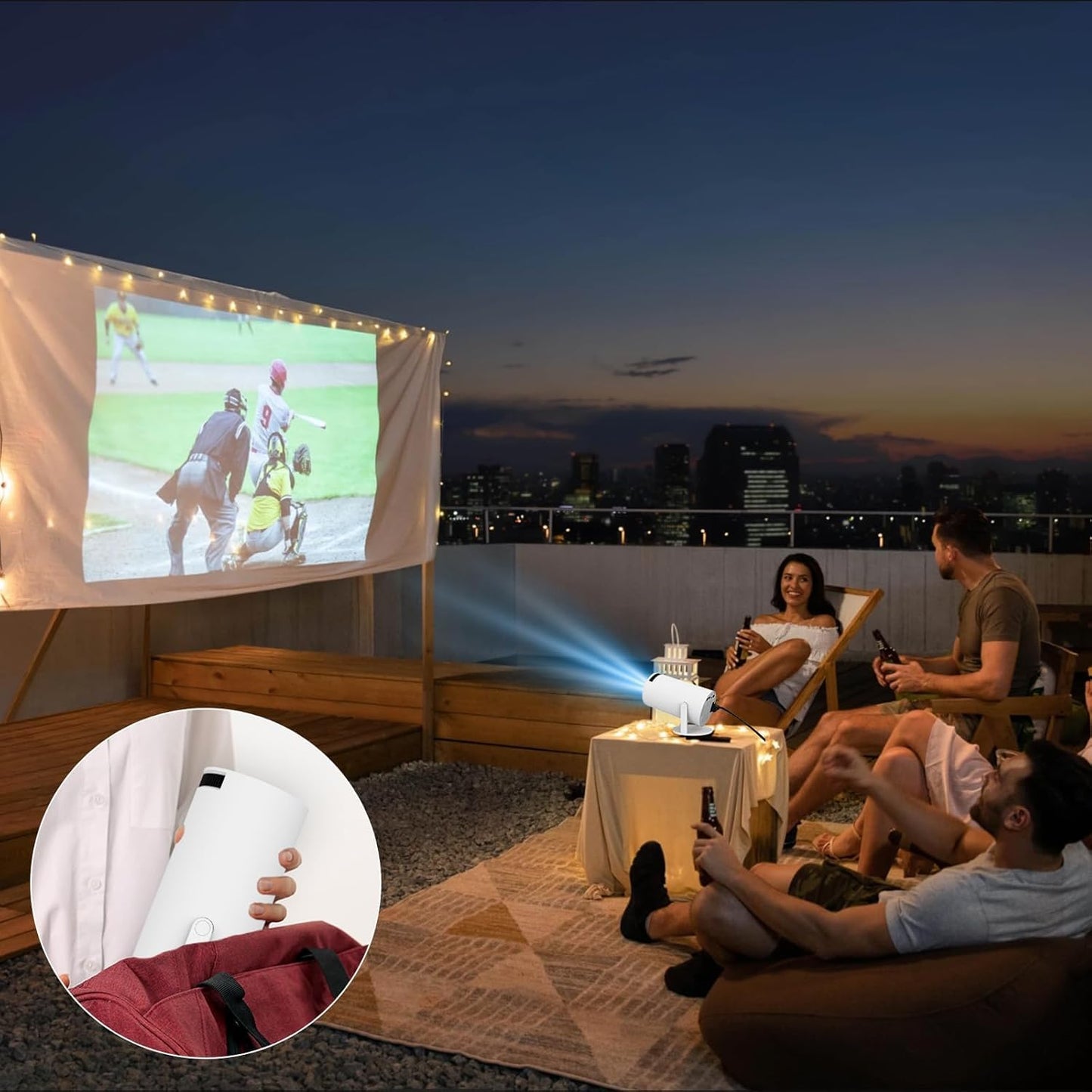 Mini Projecteur 4K Supportée