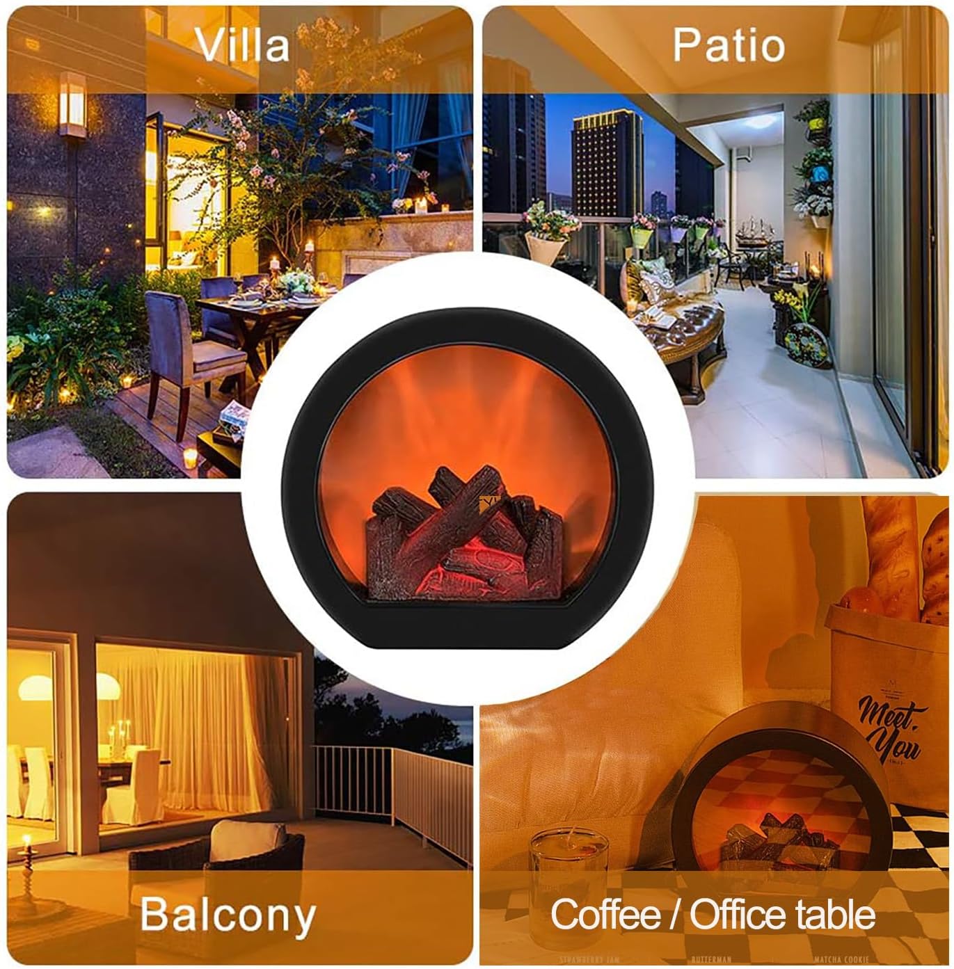 đŻïž Lampe CheminĂ©e DĂ©corative Ă Effet Flamme 3D â Ambiance Chaleureuse et RĂ©tro