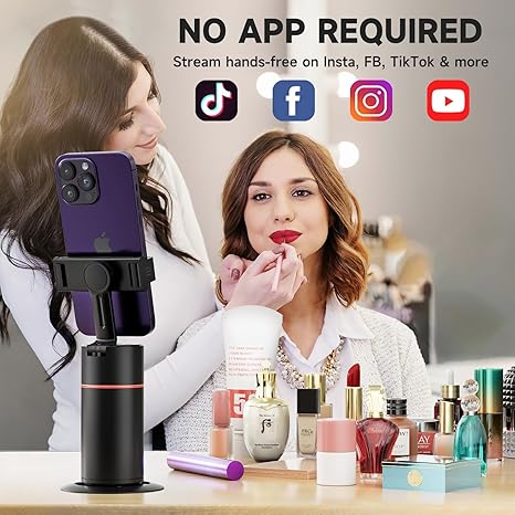 Trépied de suivi automatique du visage - Support de téléphone de suivi automatique à rotation à 360 °