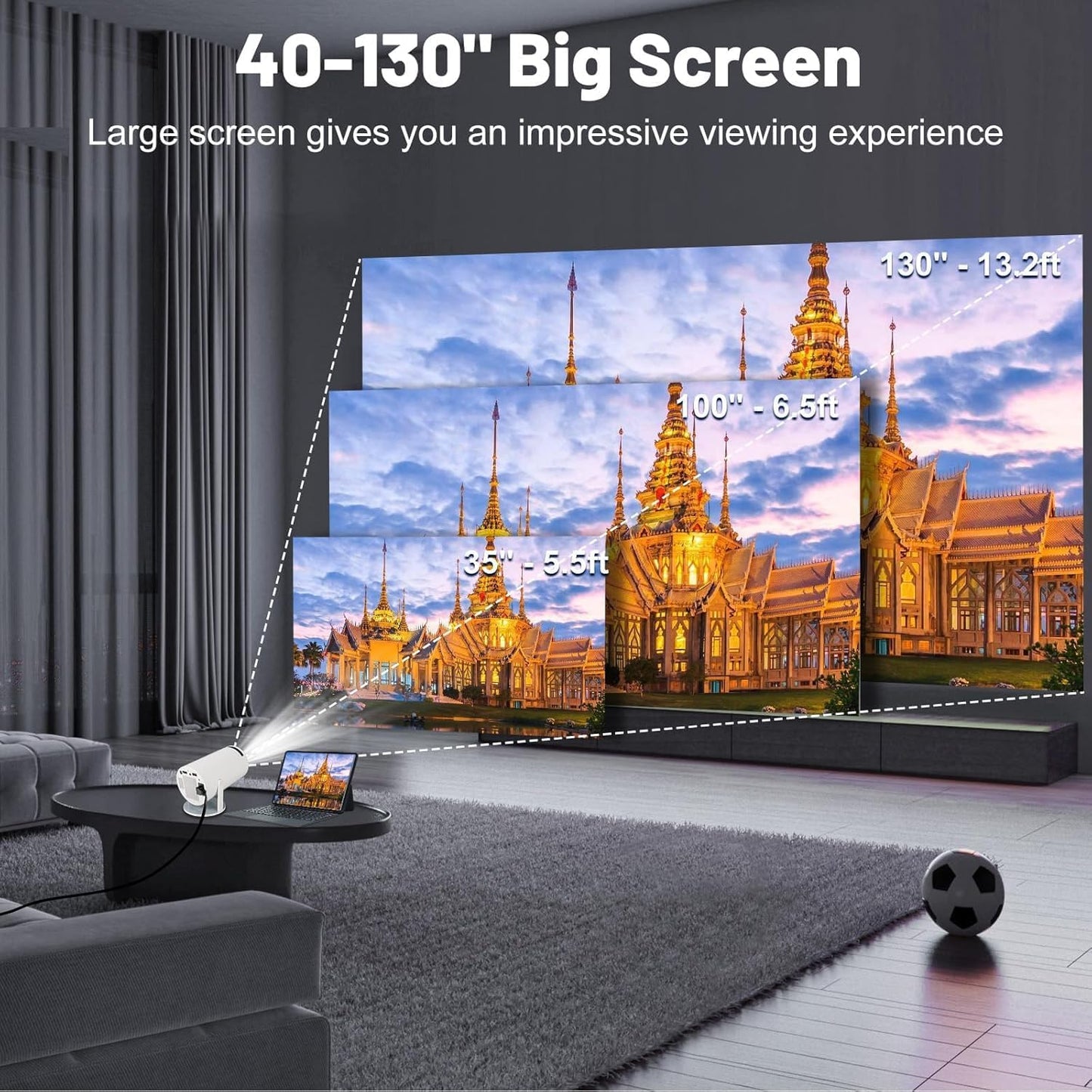 Mini Projecteur 4K Supportée