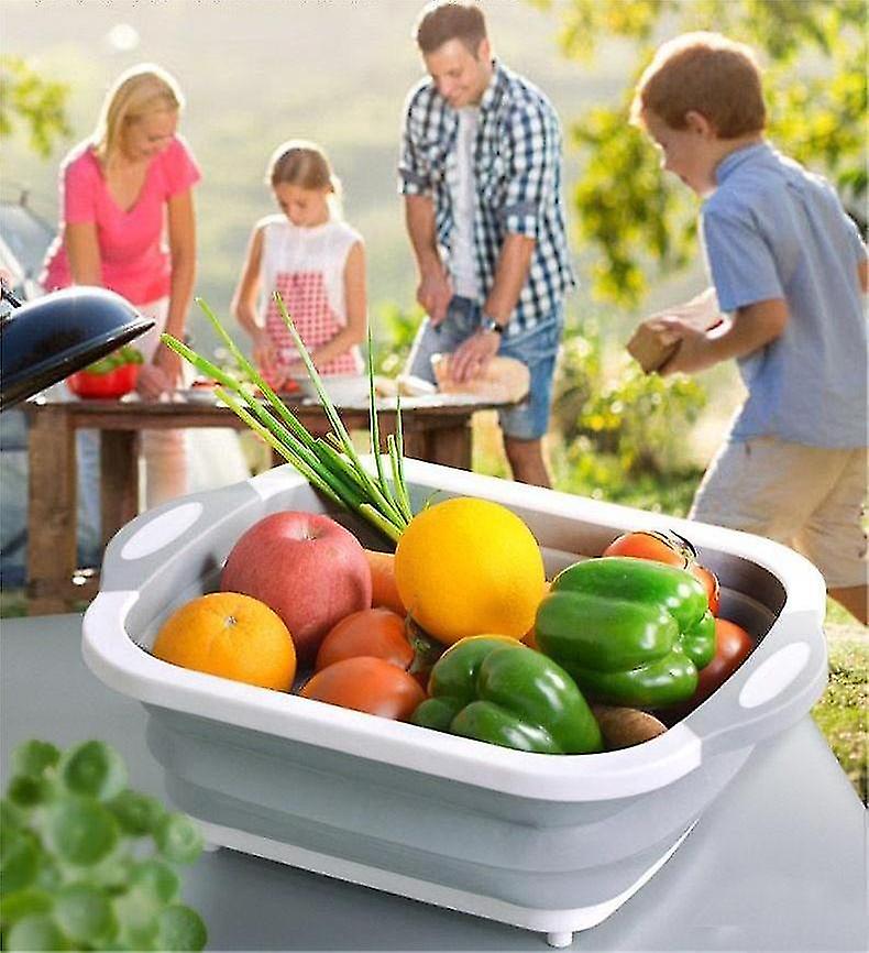 Planche à découper pliante 3 en 1, planche à découper multifonctionnelle, planche de perçage d'évier, panier de filtre, lavabo