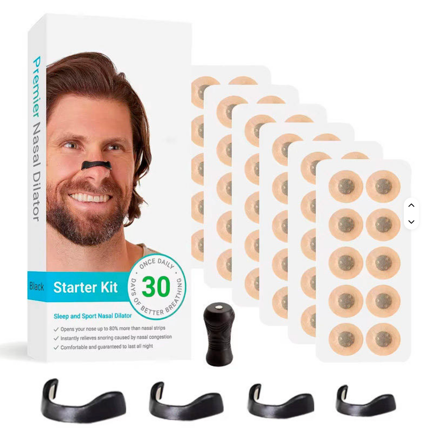 Kit de Bandes Nasales Magnétiques – 4 Pinces de Taille pour une Respiration Libre et Confortable