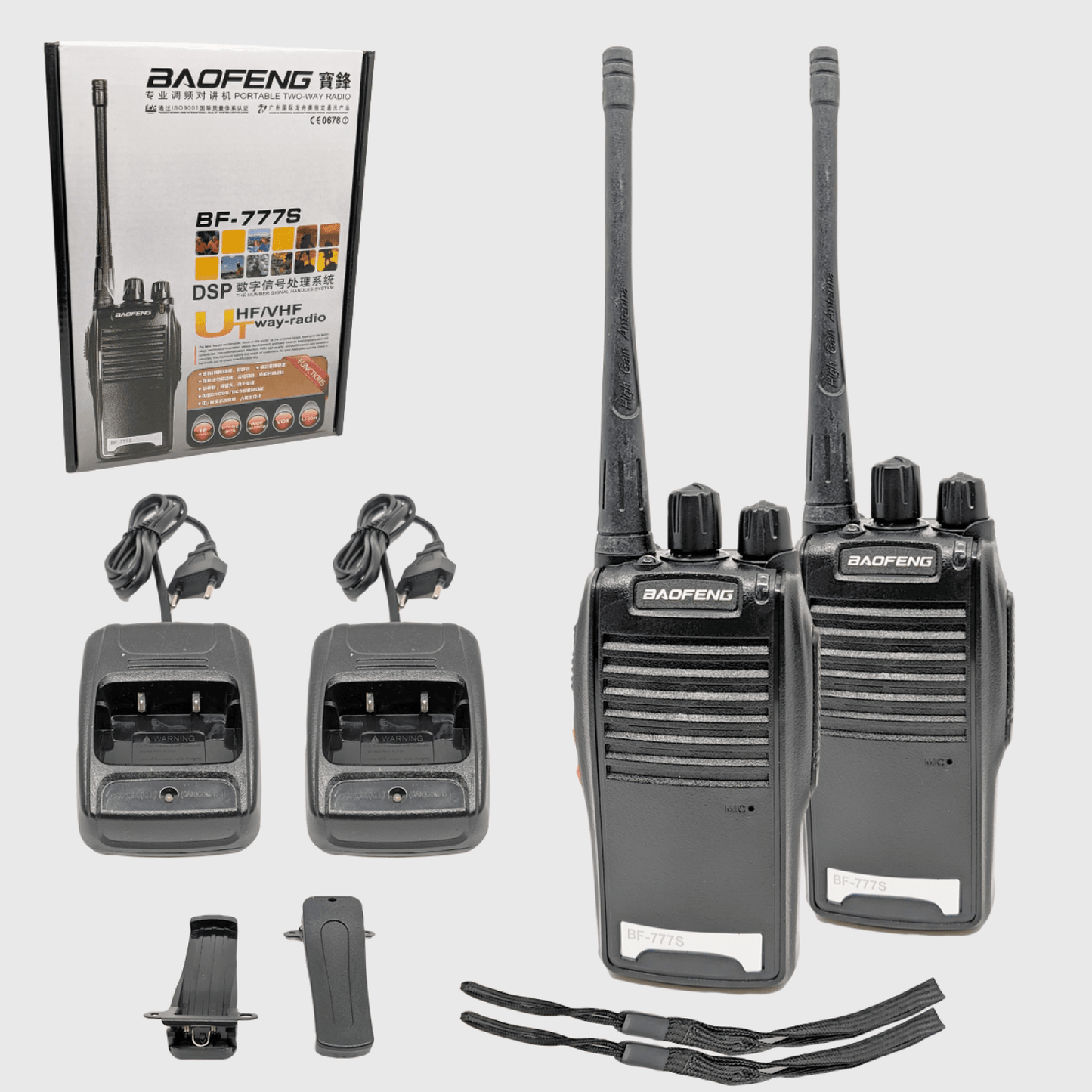 DEUX pieces BF-77S walkie-talkie 8km distance+
