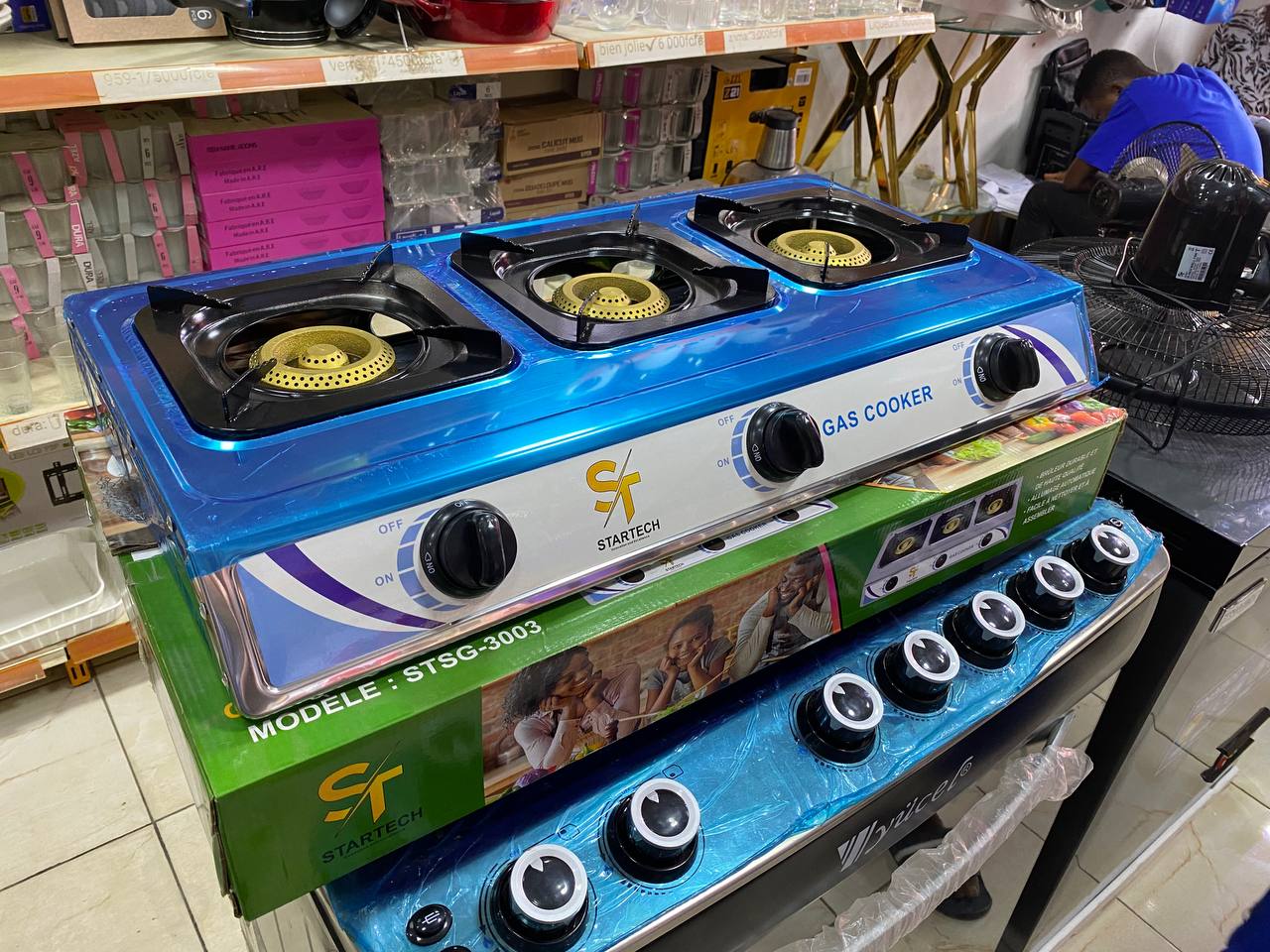 cuisniere 3 grand feu inox lourd -GUARANTIE 12 MOIS