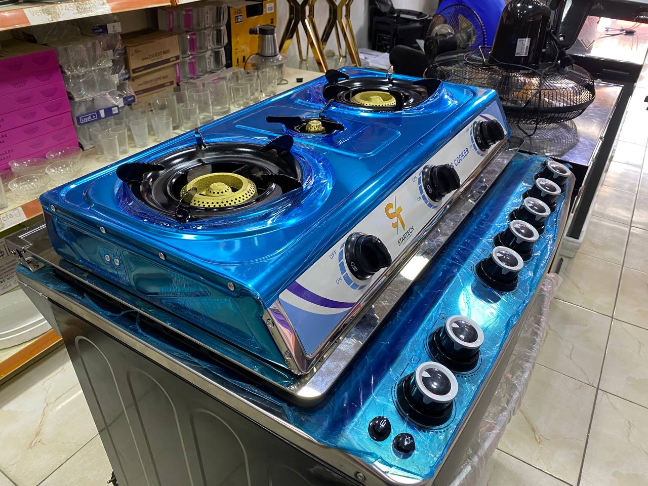 cuisniere 3 feu inox lourd -GUARANTIE 12 MOIS