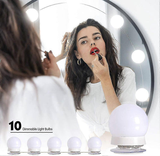 Guirlande lumineuse devant le miroir