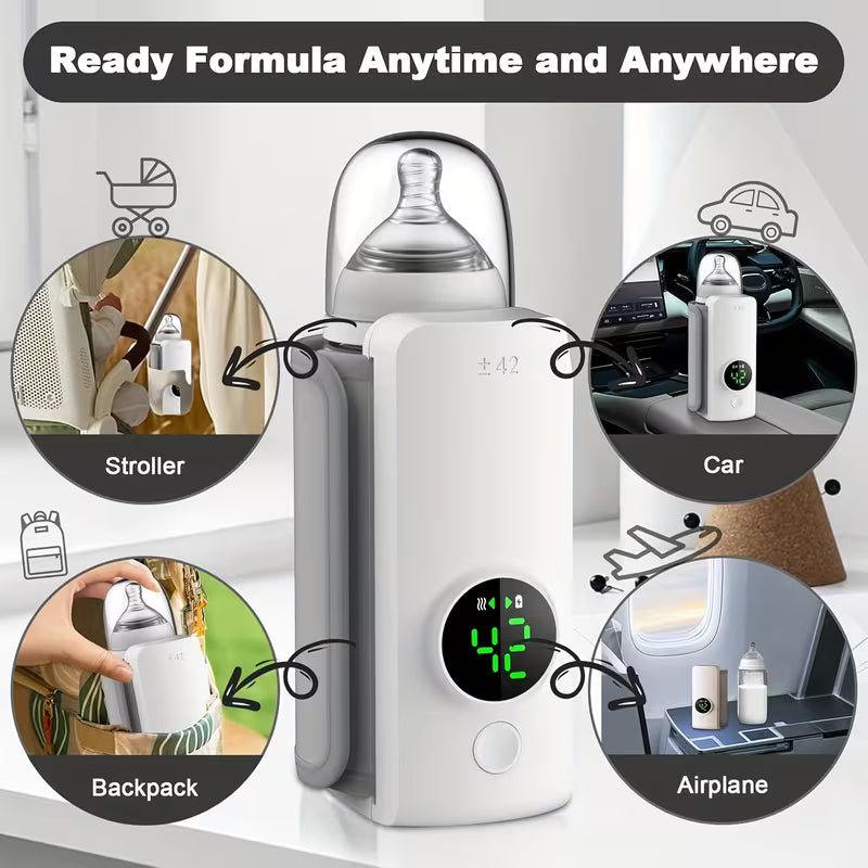 🔥 Chauffe-Biberon Portable Rechargeable – Chauffage Rapide & Température Précise
