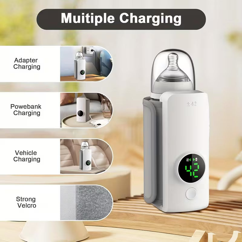 🔥 Chauffe-Biberon Portable Rechargeable – Chauffage Rapide & Température Précise