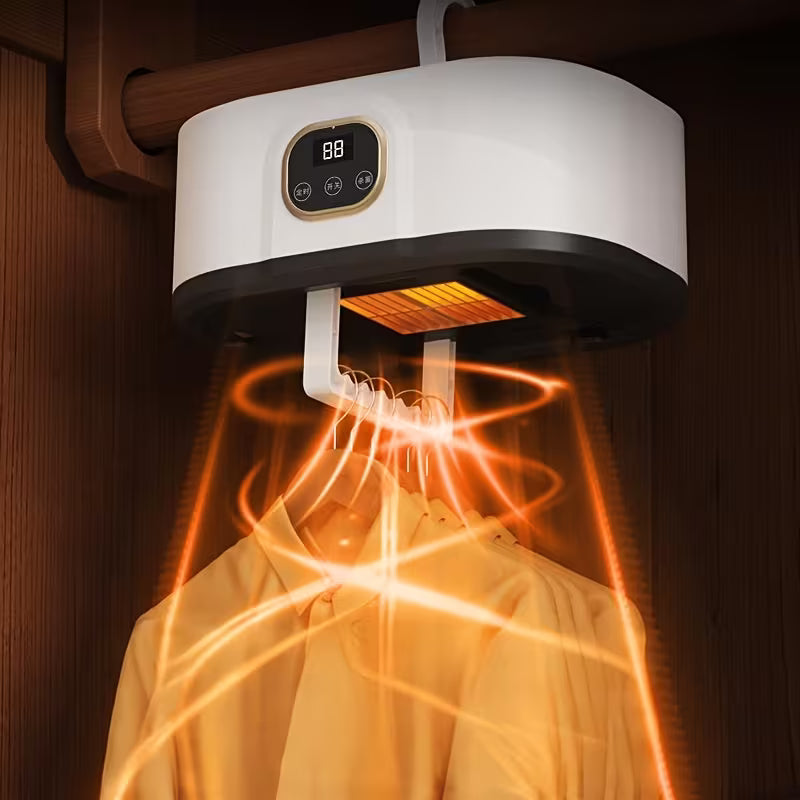 Sèche-Linge Portable Électrique 7 Pièces Pliable avec Écran – Séchoir à Vêtements pour Maison, Voyage et Hostel