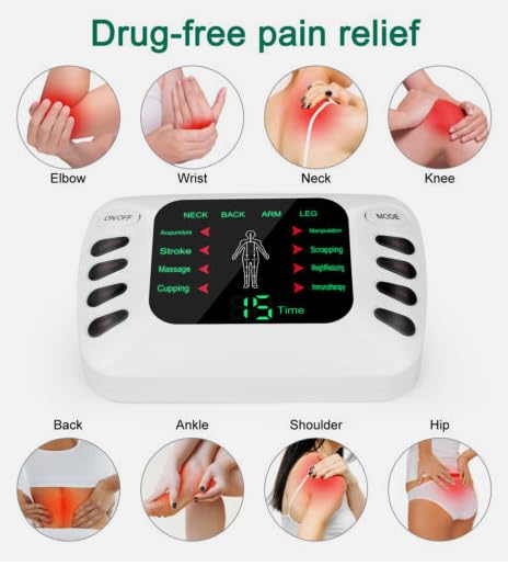 Appareil de Massage Électrostimulation pour Tout le Corps avec Électrodes – Relaxation Musculaire à Domicile