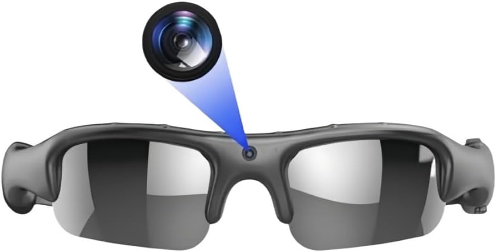 Lunettes Connectées Caméra HD 1080P WiFi – Smart Glasses avec Carte 32GB pour Sport & Sécurité