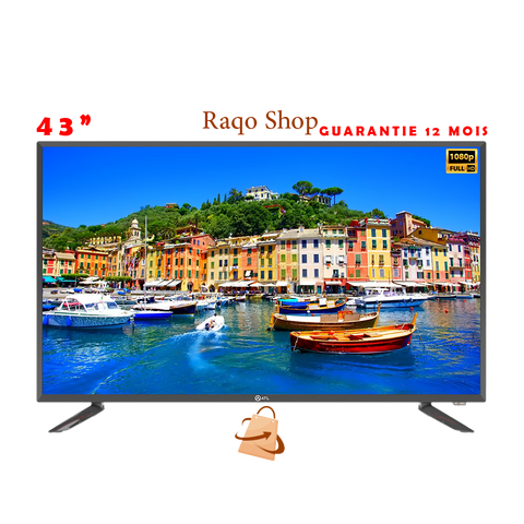 ATL TV 43" pouce ecran blender double ecran -12 mois guarantie full HD