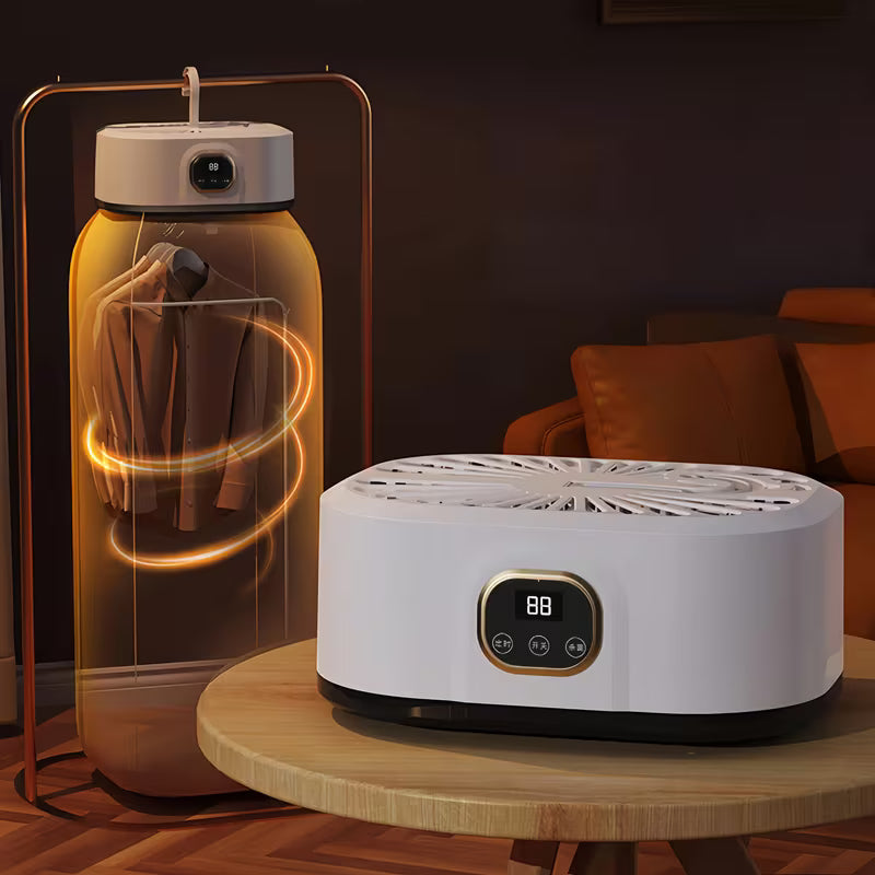 Sèche-Linge Portable Électrique 7 Pièces Pliable avec Écran – Séchoir à Vêtements pour Maison, Voyage et Hostel
