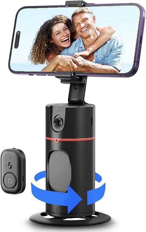 Trépied de suivi automatique du visage - Support de téléphone de suivi automatique à rotation à 360 °