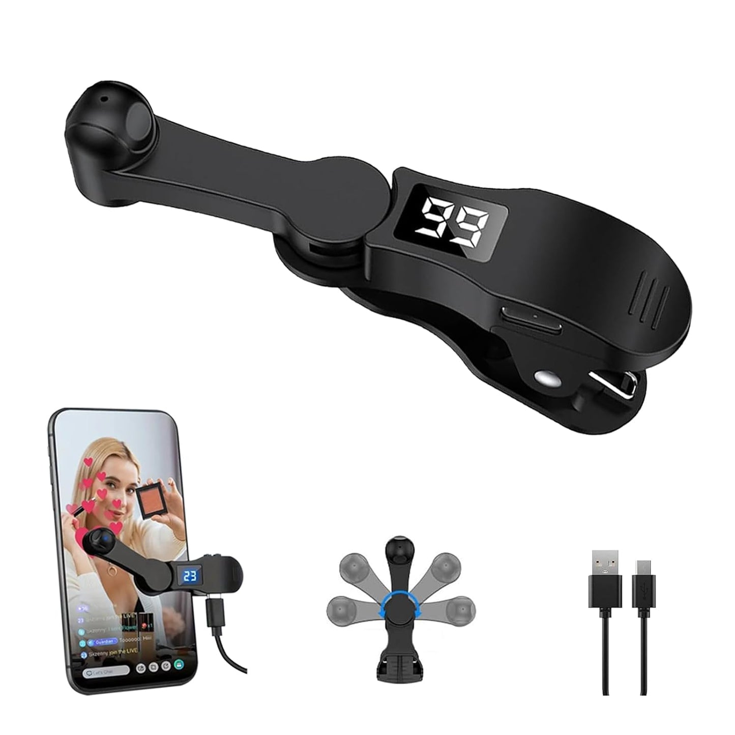 Auto Clicker Intelligent pour Smartphone & iPhone – Simulateur de Touches Rapide avec Écran LED, Haute Précision, Click Continu pour TikTok, Live, Jeux & Tâches Répétitives