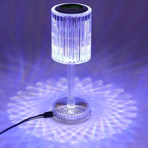 lampe crystale tactile avec telecommande et avec music baffle