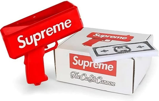 Supreme Lance Billets Rouge — Pistolet à Billets | Fêtes, Mariages & Animations