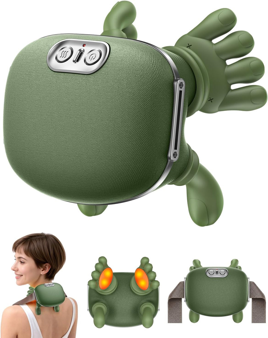 Masseur Cervical Chauffant Portable – Appareil de Massage Cou, Épaules, Dos, Bras et Jambes