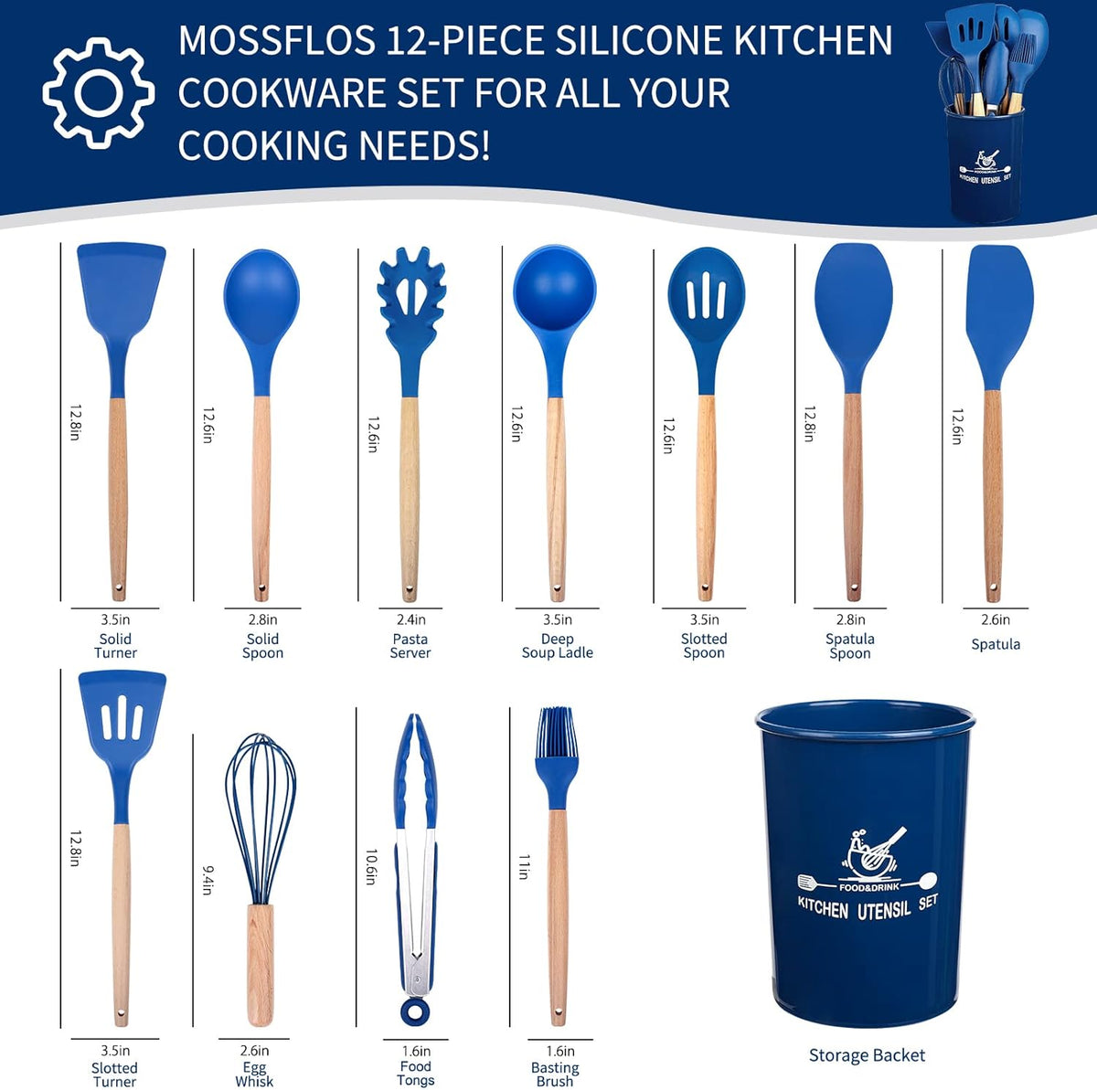 Spatules et cuillères  de couleur en silicone pour cuisine