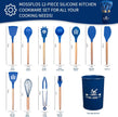 Spatules et cuillères  de couleur en silicone pour cuisine
