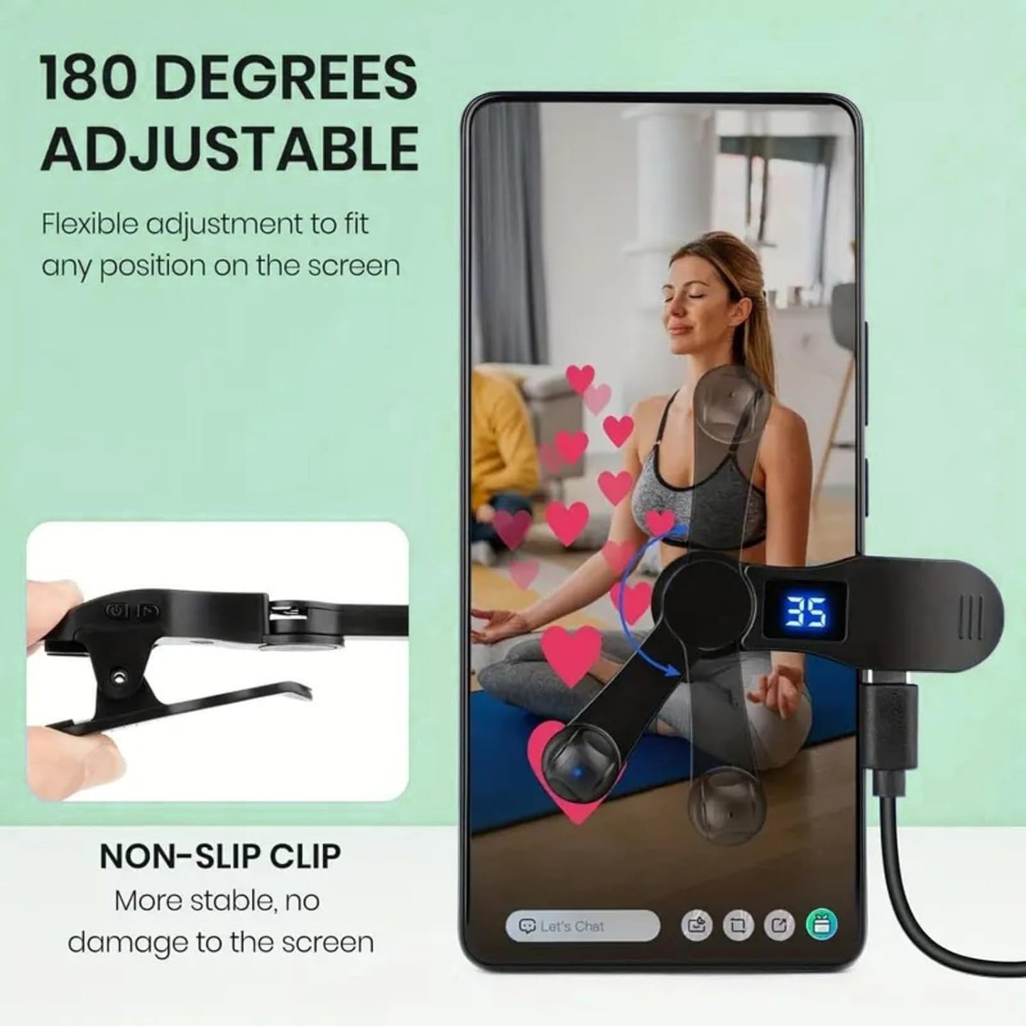 Auto Clicker Intelligent pour Smartphone & iPhone – Simulateur de Touches Rapide avec Écran LED, Haute Précision, Click Continu pour TikTok, Live, Jeux & Tâches Répétitives