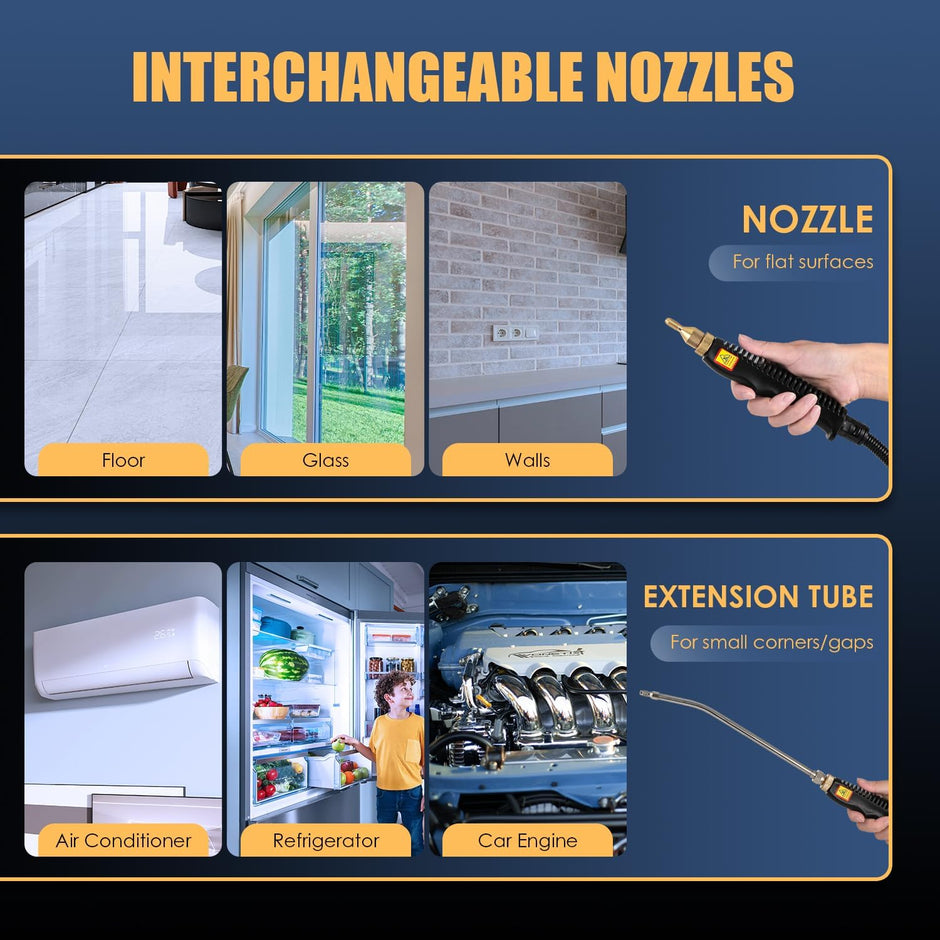 Nettoyeur Vapeur 2500W Portatif – Nettoyeur Haute Pression à Main pour Maison, Carrelage & Voiture
