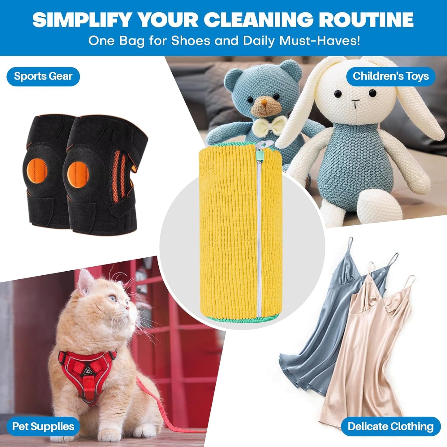 Sac de Lavage pour Chaussures en Machine 👟 | Protection Sneakers Machine à Laver – Réutilisable