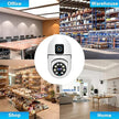 Caméra PTZ à double objectif 360° 1080P avec suivi de mouvement, vision NUIT et audio bidirectionnel