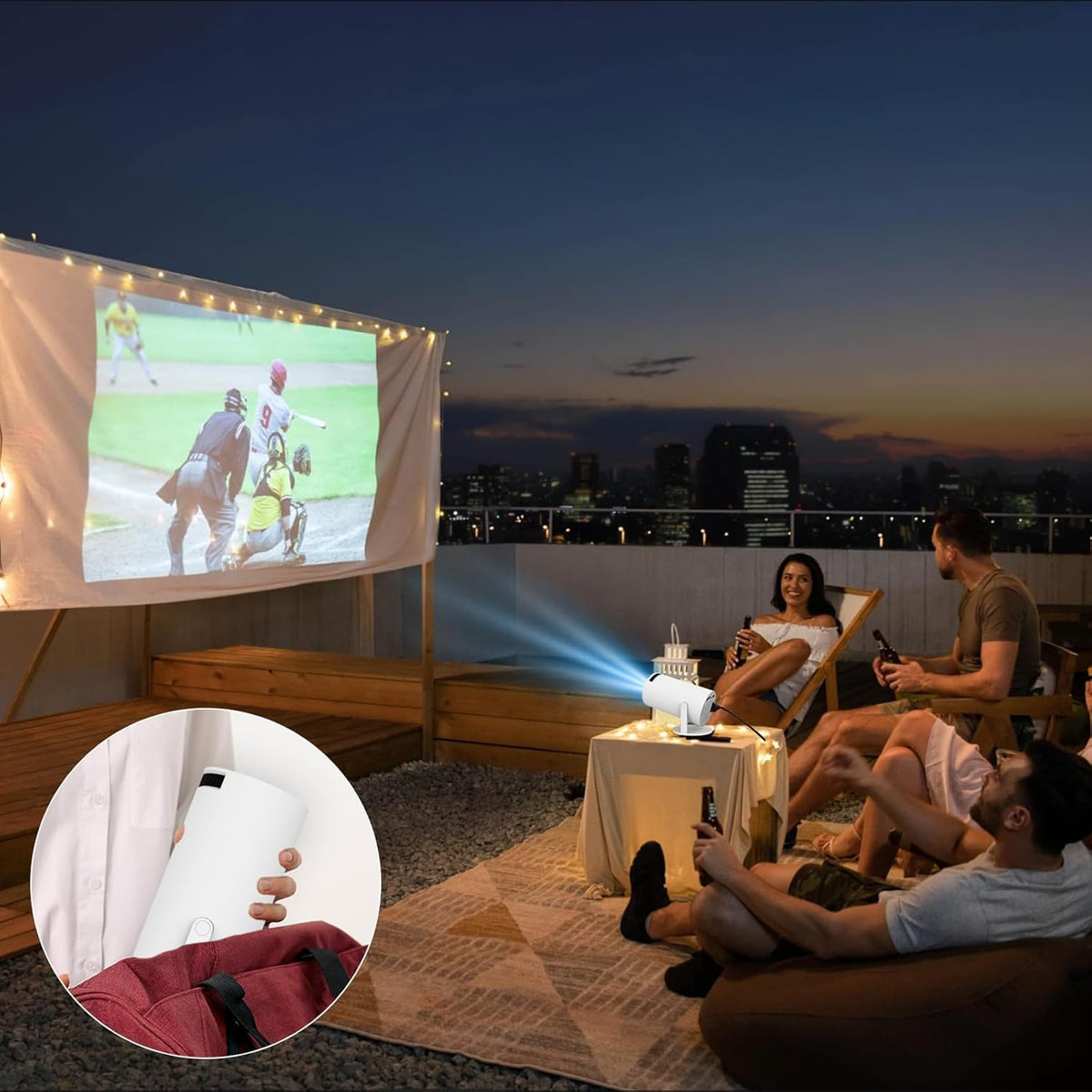 Mini Projecteur 4K Supportée