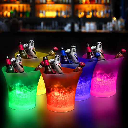 seau à glace, lumière LED haut-parleur Bluetooth-Rechargeable