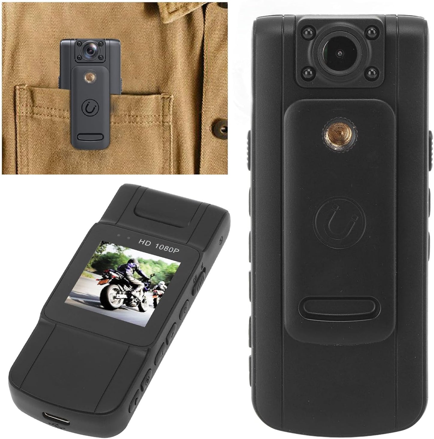 Caméra Corporelle L11 1080P HD – Mini Body Camera Portable avec Vision Nocturne IR, Objectif Rotatif
