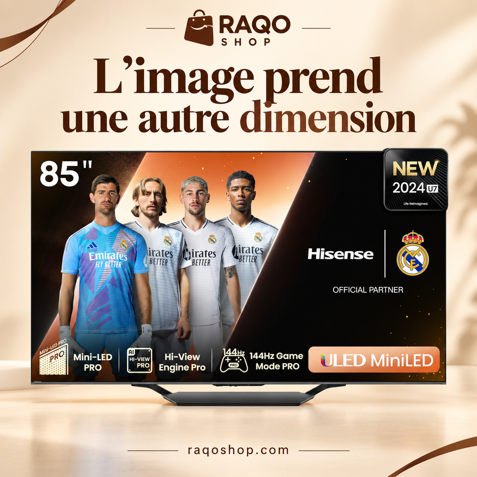 Hisense 85U7N – visuel RAQO Shop 1