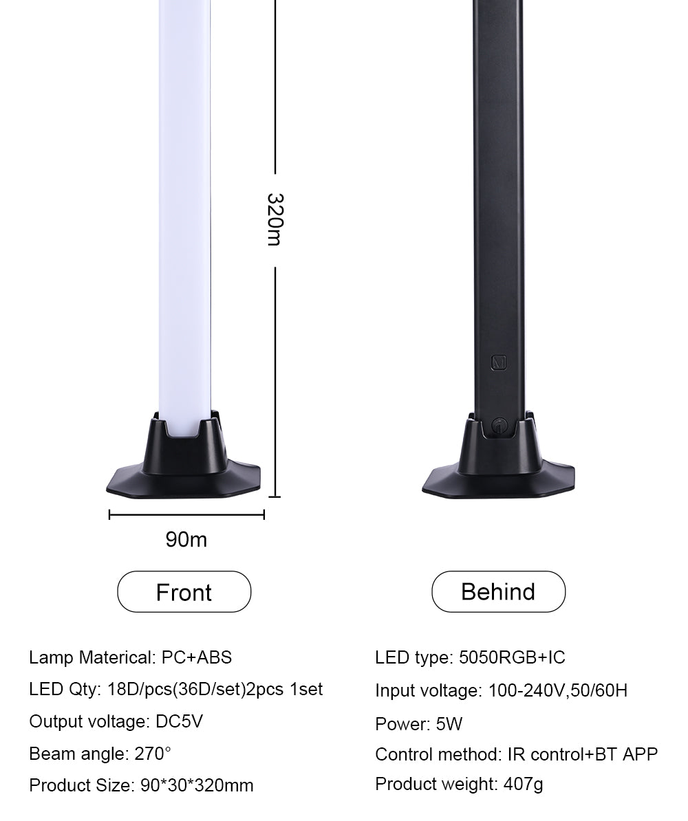 Barre Lumineuse LED pour Bureau avant et arrière