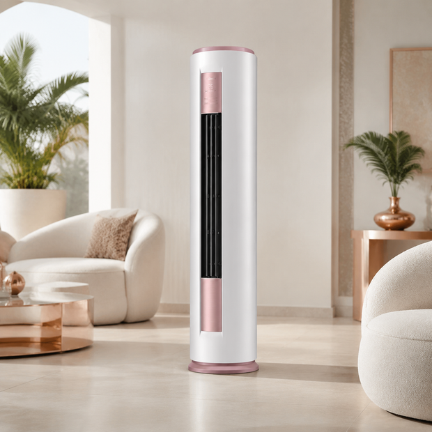 Climatiseur Midea AirFeel Tower 24 000 BTU Inverter – 3 CV Blanc & Rose
