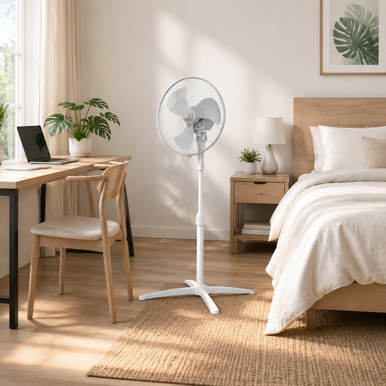 Ventilateur sur Pied Midea 40 W – 3 Vitesses – Blanc – FS40-21M
