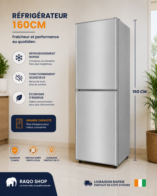 NASCO REFRIGERATEUR COMBINE - 243 LT - ECONOMIE D'ENERGIE- NASD2-243FL