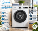 Machine à Laver Midea 6KG Front Load – 1000 tr/min, Vapeur, Health Guard & 15 Programmes – MF110W60D/W-FR