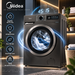 Machine à Laver Midea 7KG Front Load Titane – HealthGuard, Vapeur & 15 Programmes – MF110W70/T