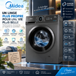 Machine à Laver Midea 8KG HealthGuard – Inverter Quattro, 1400 tr/min, Wi-Fi & 15 Programmes – MF100W80B/T