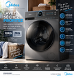 Lave-Linge Séchant Midea 10KG / 7KG – HealthGuard Plus, Vapeur & Inverter Quattro – MF200D100WB/T