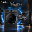Lave-Linge Séchant Midea 12KG / 8KG – HealthGuard, Inverter & Wi-Fi Connect – MF200D120WB/T
