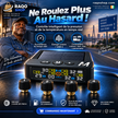 Système TPMS Solaire 4 Pneus – Surveillance Pression & Température en Temps Réel + 4 Capteurs Sans Fil