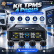 Système TPMS Solaire 4 Pneus – Surveillance Pression & Température en Temps Réel + 4 Capteurs Sans Fil