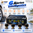 Système TPMS Solaire 4 Pneus – Surveillance Pression & Température en Temps Réel + 4 Capteurs Sans Fil