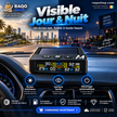Système TPMS Solaire 4 Pneus – Surveillance Pression & Température en Temps Réel + 4 Capteurs Sans Fil